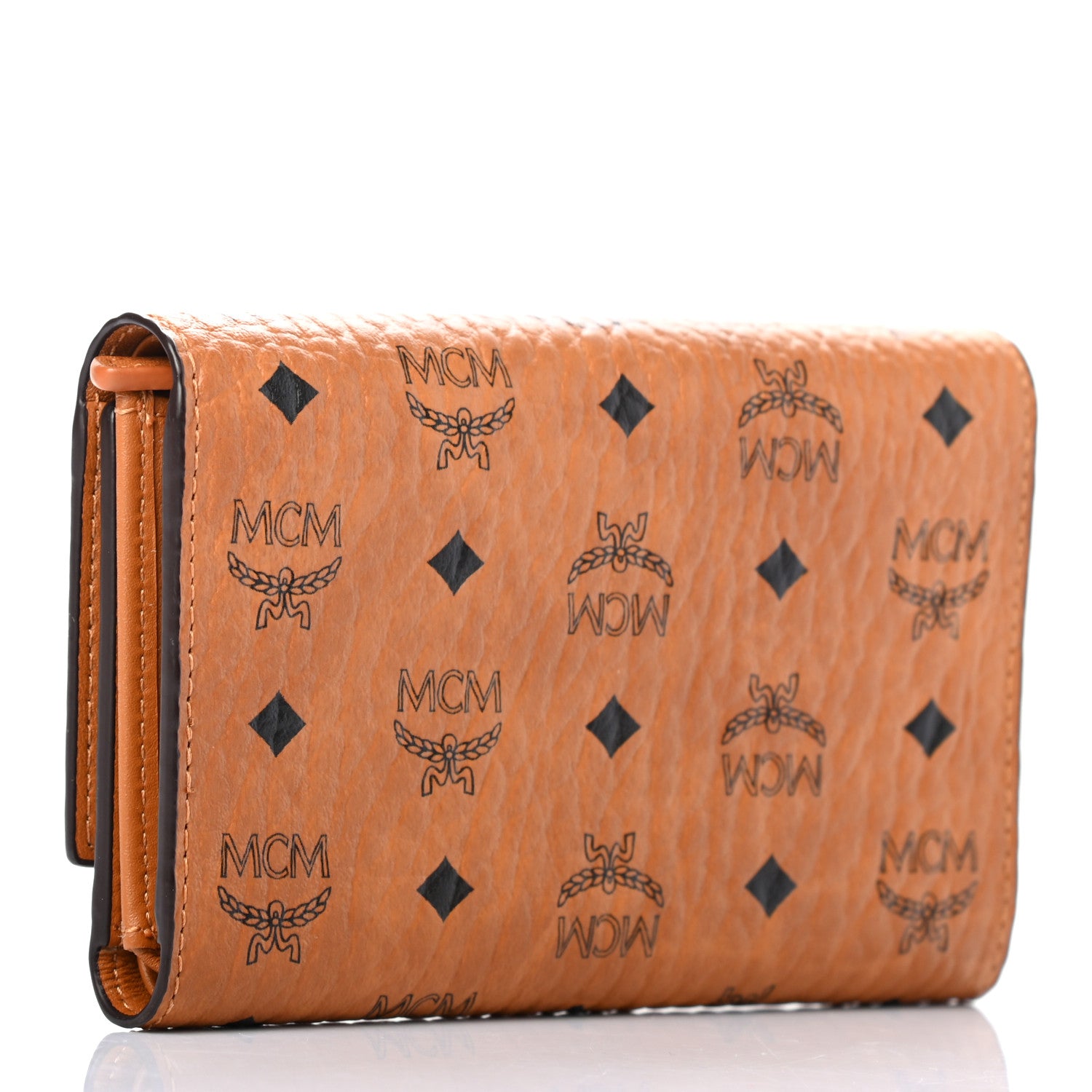 MCM Visetos Trifold Wallet Cognac 3 of 7