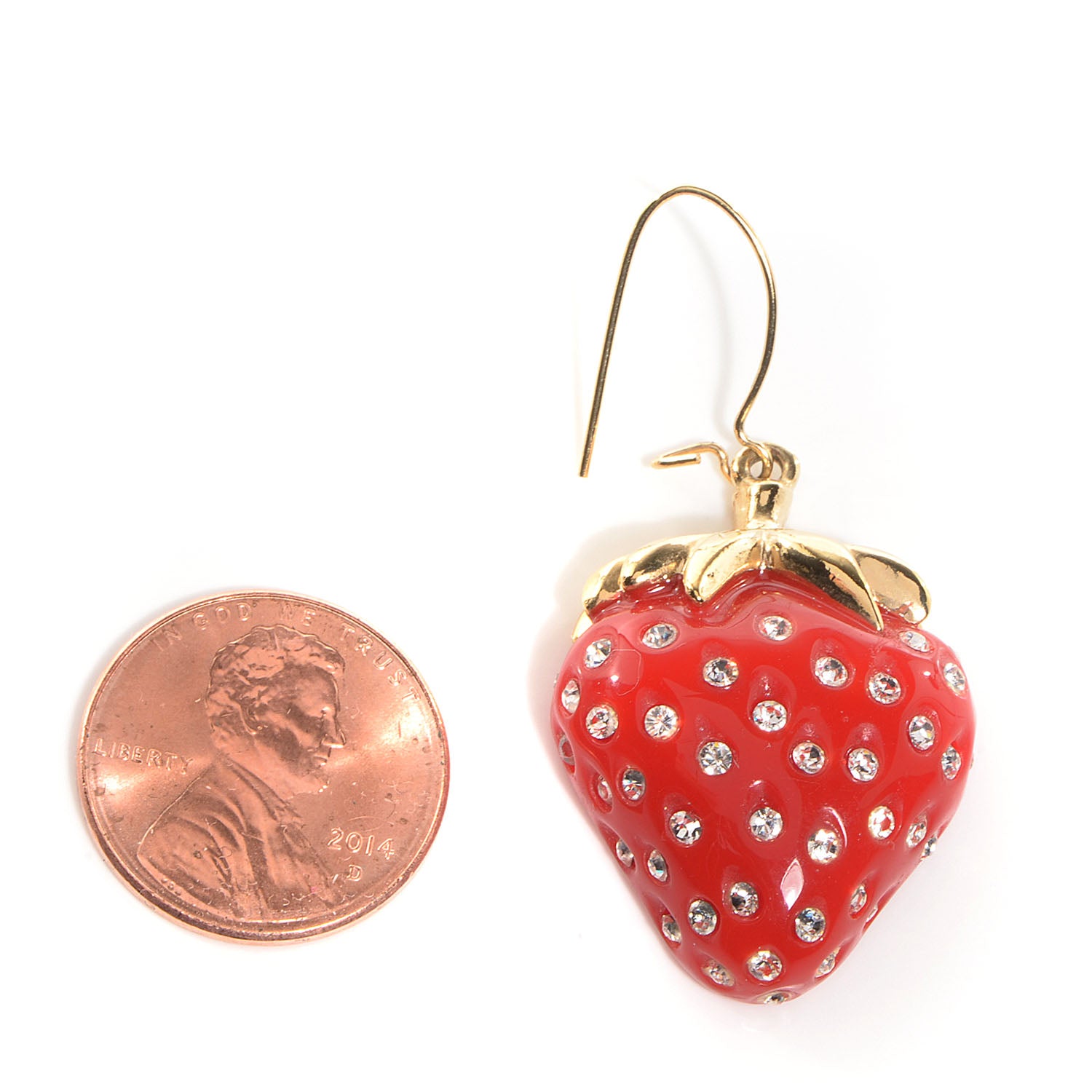 Louis Vuitton Fraises Strawberry Heart Earrings 2 of 4