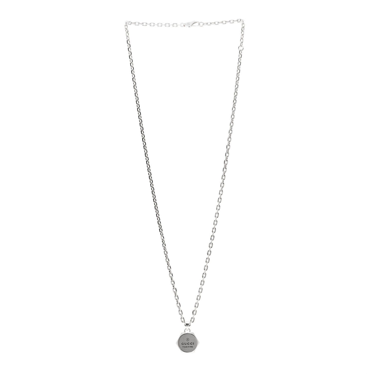 Gucci Sterling Silver Trademark Pendant Necklace 3 of 4