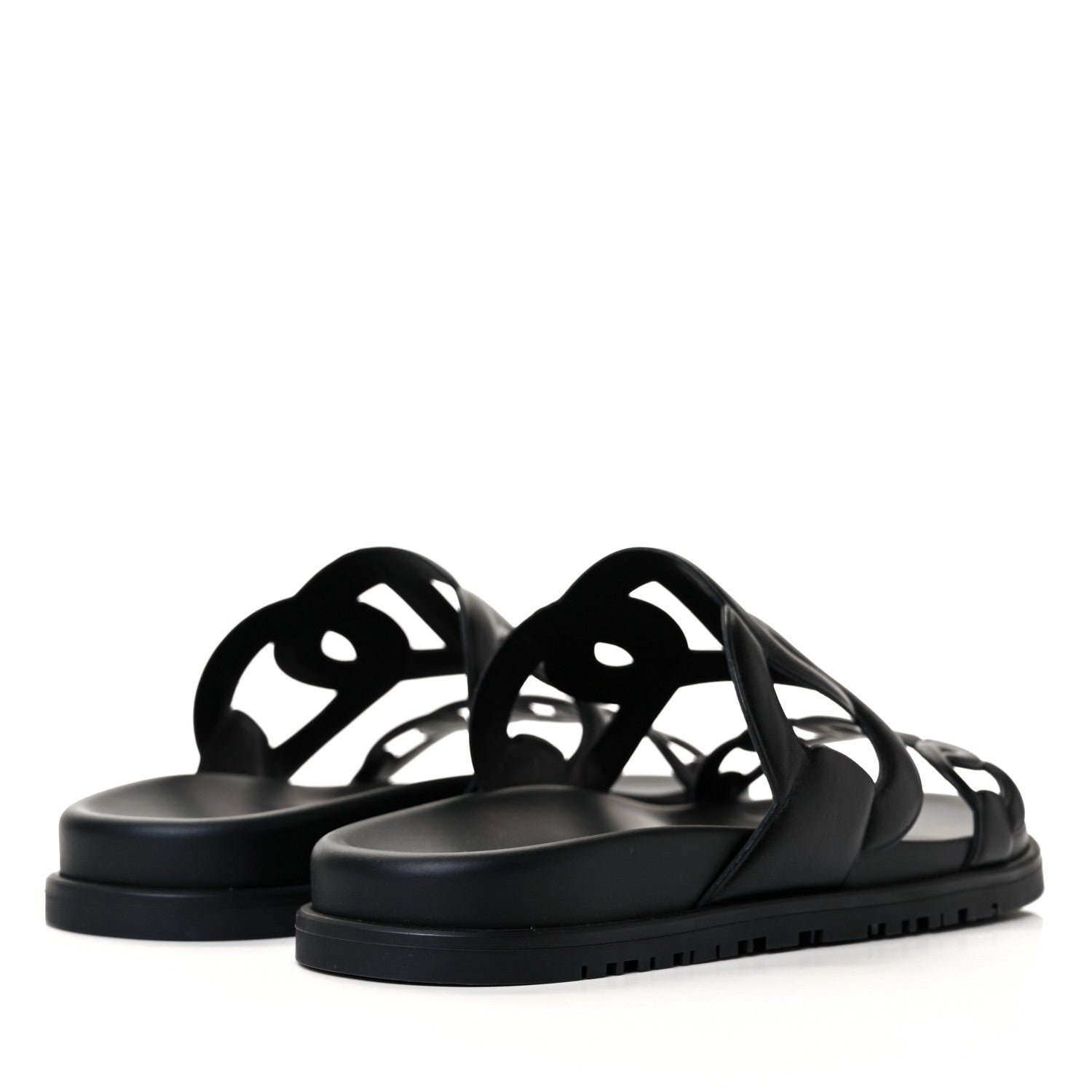 Hermes Nappa Extra Sandals 37 Black 4 of 9