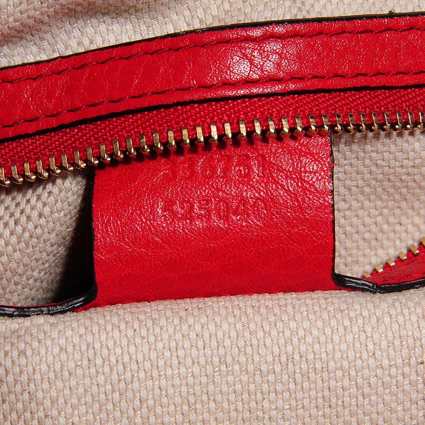 Pebbled Calfskin Small Soho Shoulder Bag Red