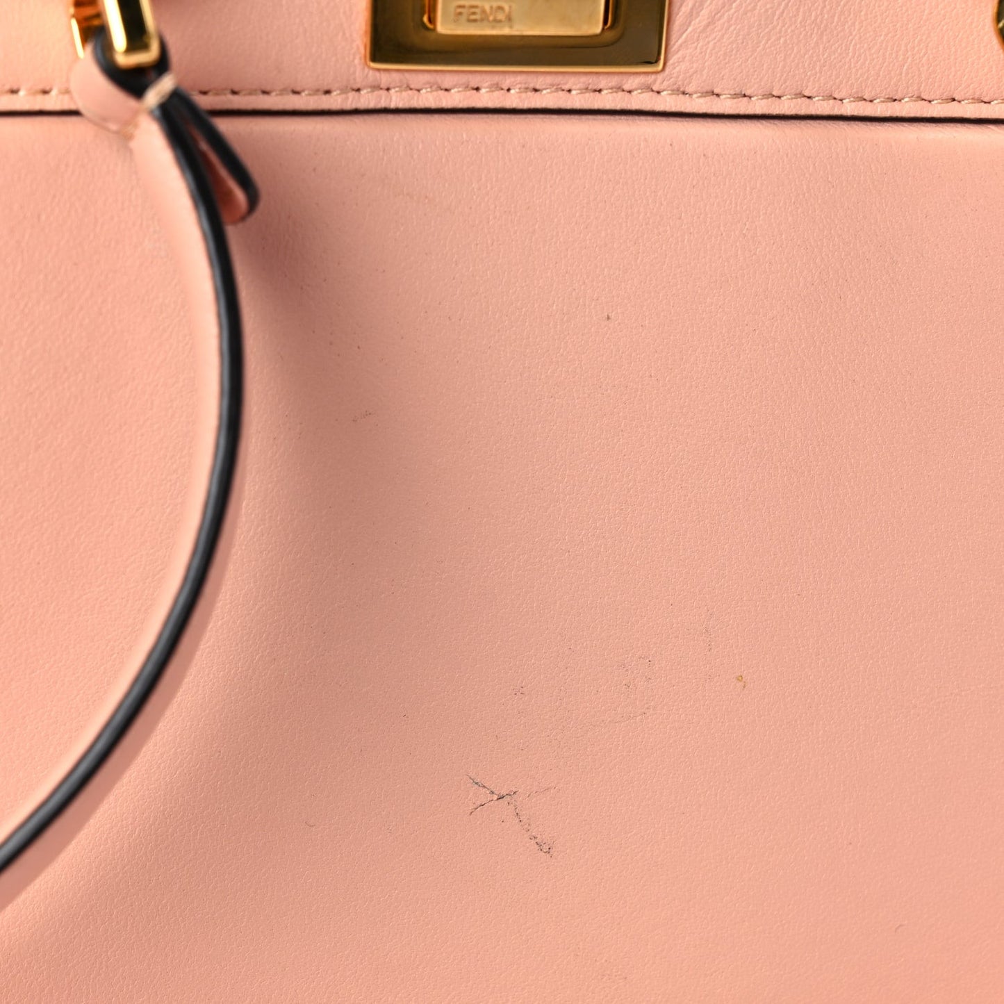 Shiny Nappa Petite Peekaboo I SEE U Satchel Baby Pink