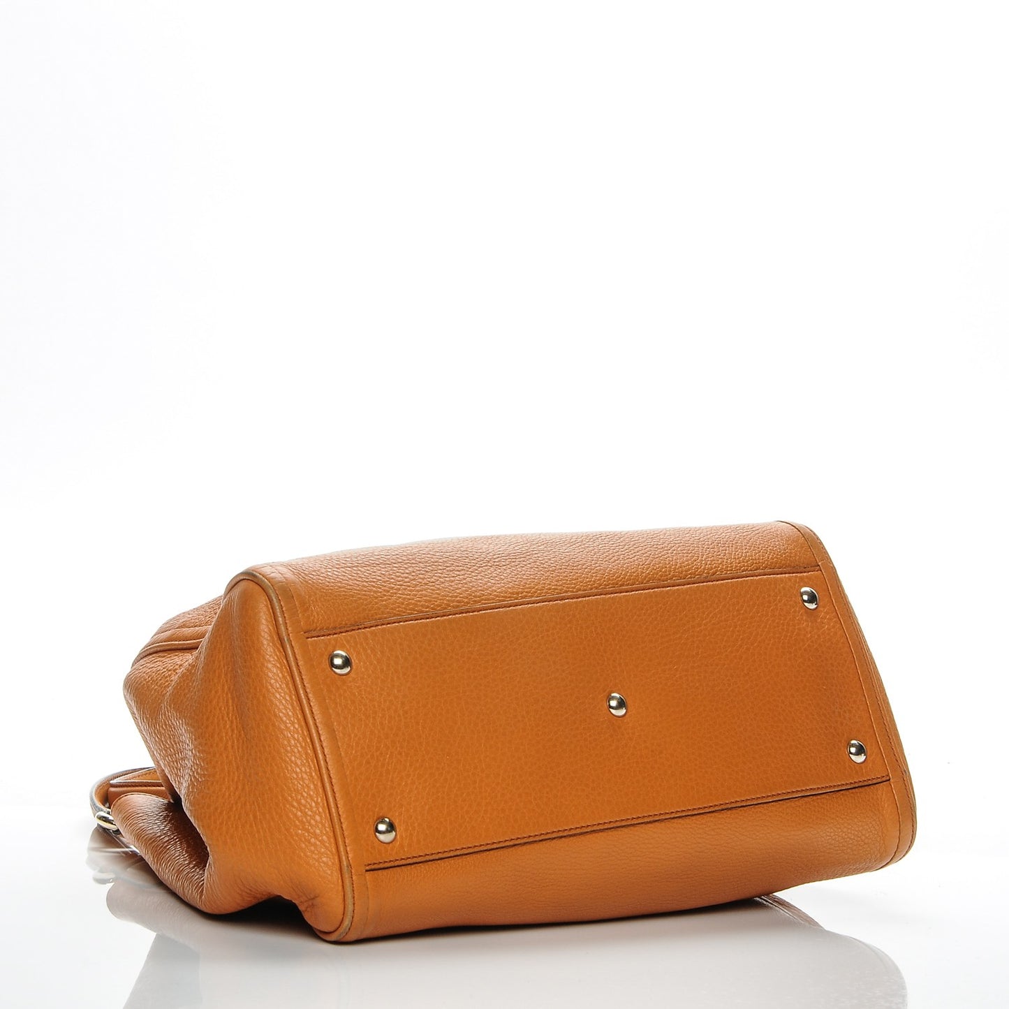 Pebbled Calfskin Medium Soho Shoulder Bag Curcuma