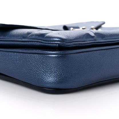 Louis Vuitton Metallic Empreinte Monogram Giant Pochette Metis Navy Nacre 7 of 8