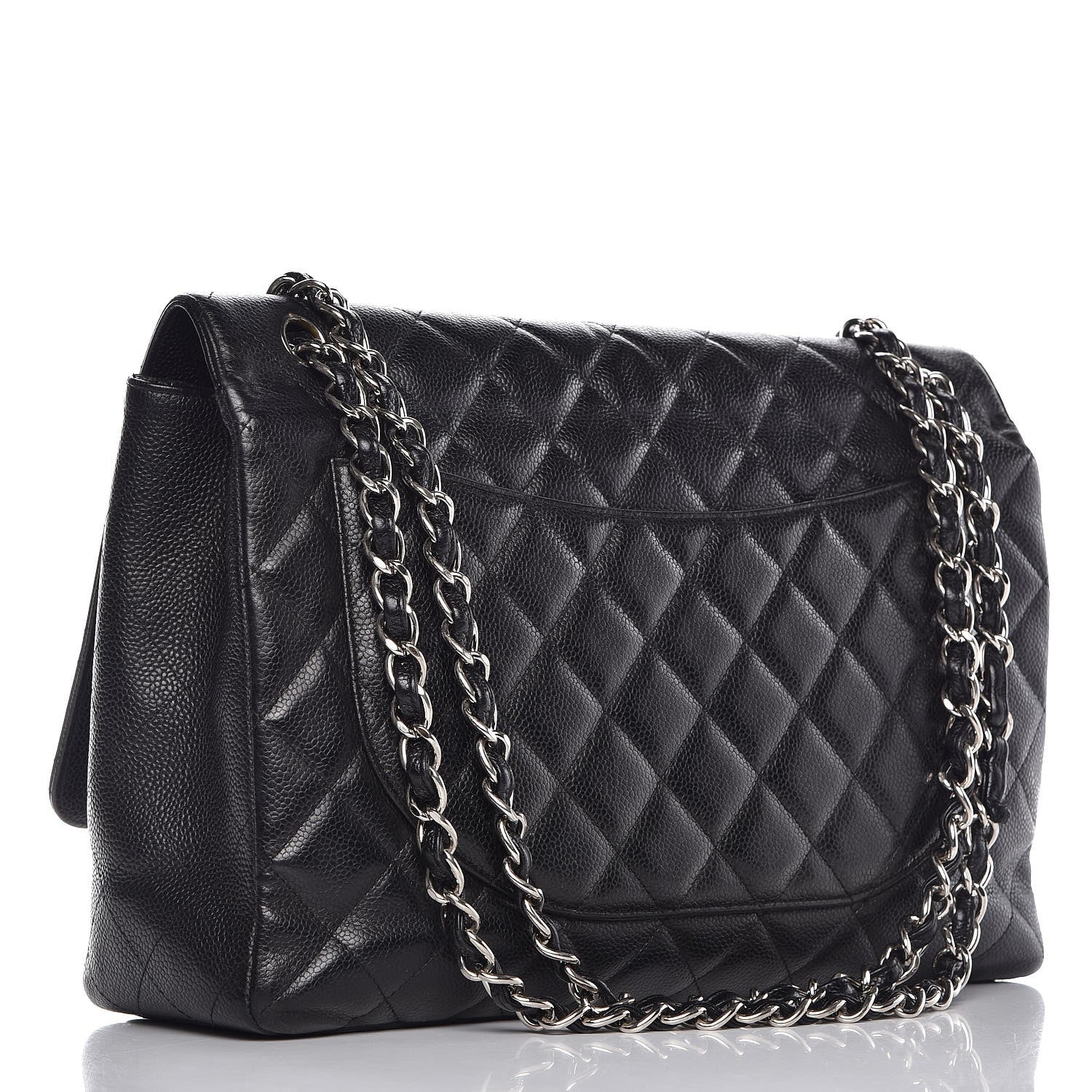 Chanel Caviar Quilted Maxi Single Flap Black 4 of 12