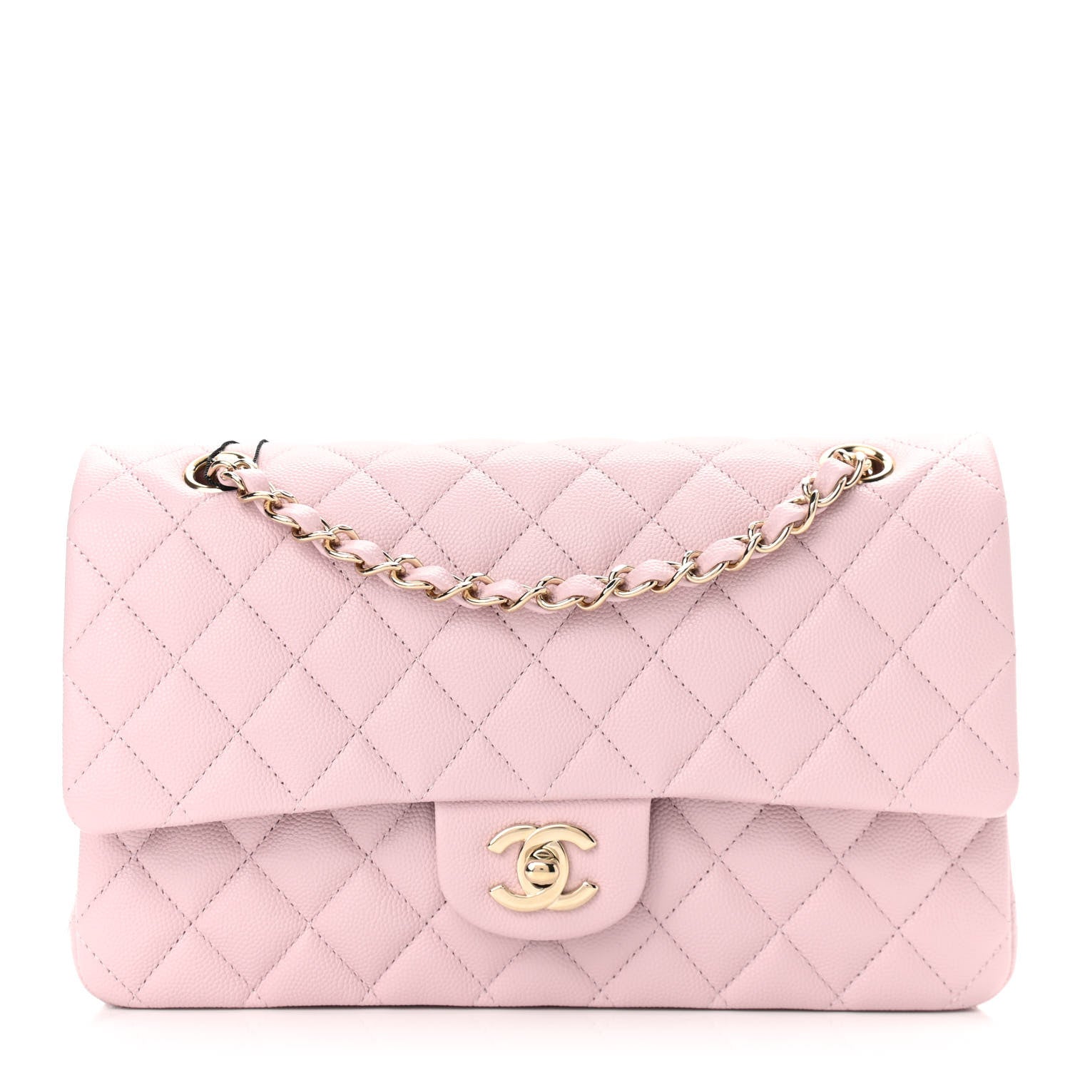 Chanel Caviar Quilted Medium Double Flap Light Pink 1 of 10