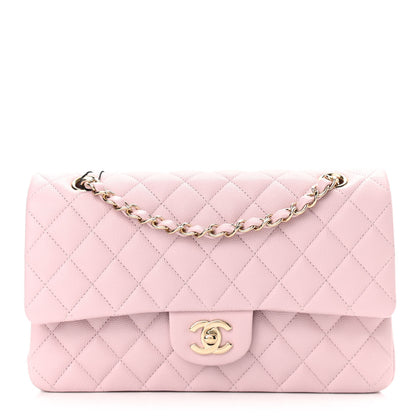 Chanel Caviar Quilted Medium Double Flap Light Pink 1 of 10