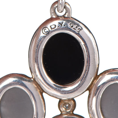 David Yurman Sterling Silver Onyx Hematite Diamond Chatelaine Chandelier Earrings 4 of 4