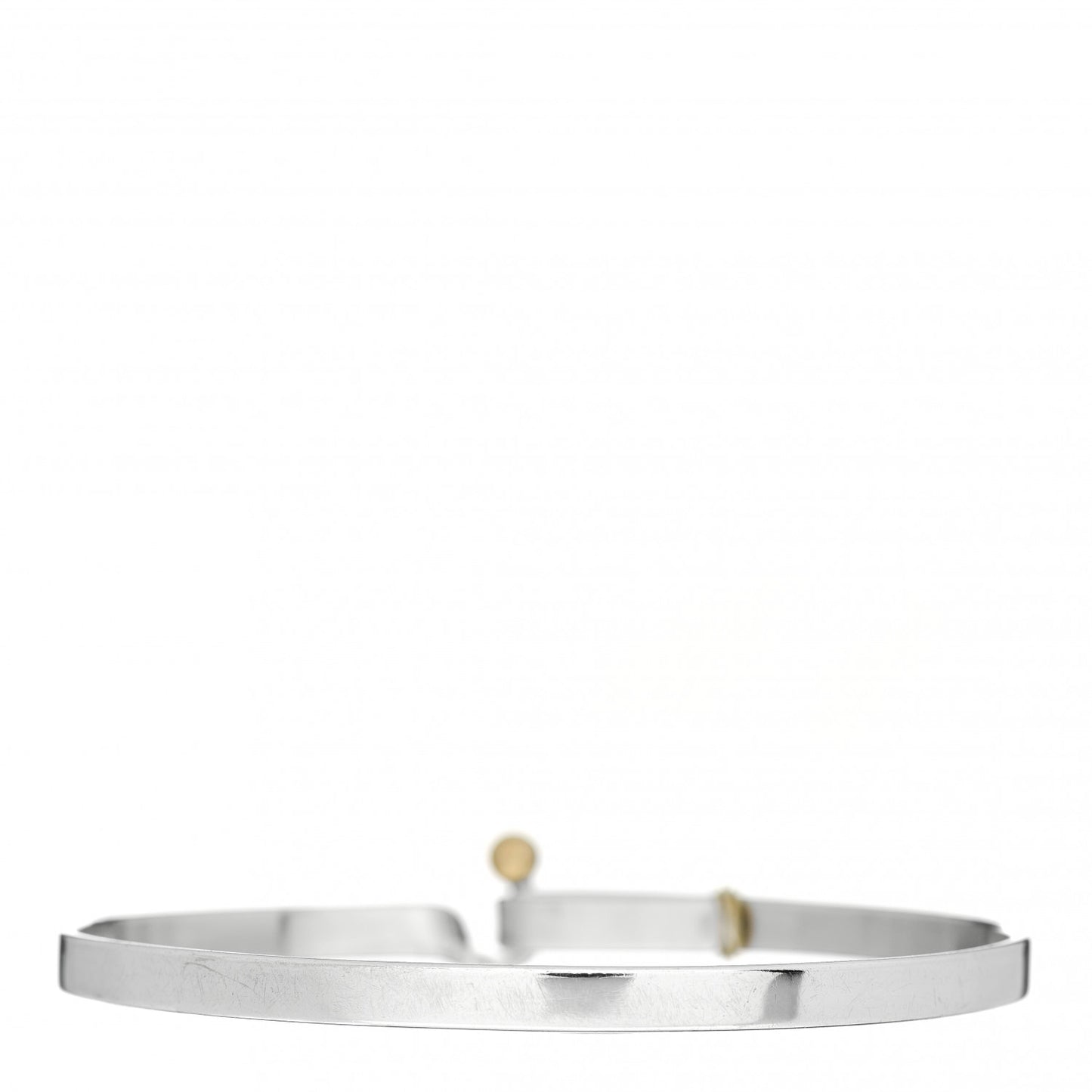 Sterling Silver 18K Yellow Gold Hook Eye Bangle Bracelet