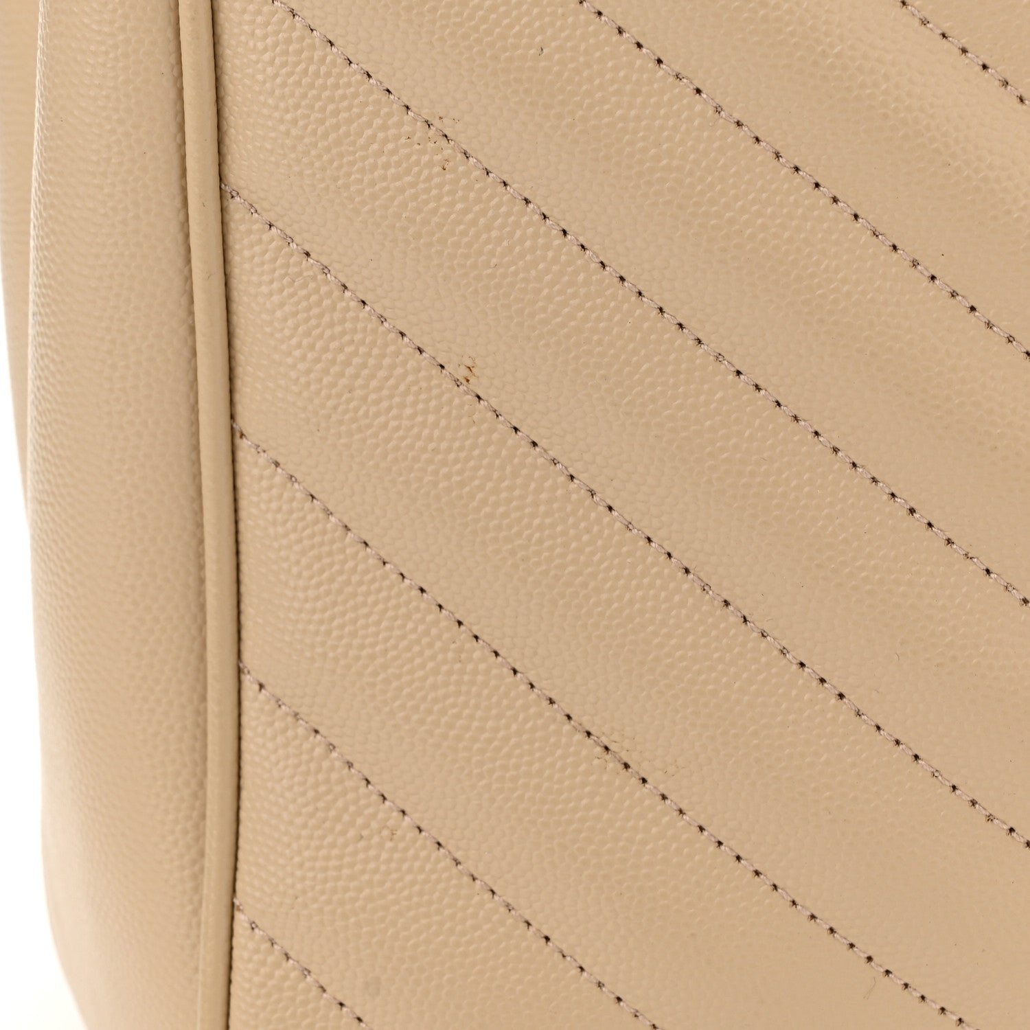Saint Laurent Grain De Poudre Matelasse Chevron Monogram Shopping Bag Nude Powder 15 of 15