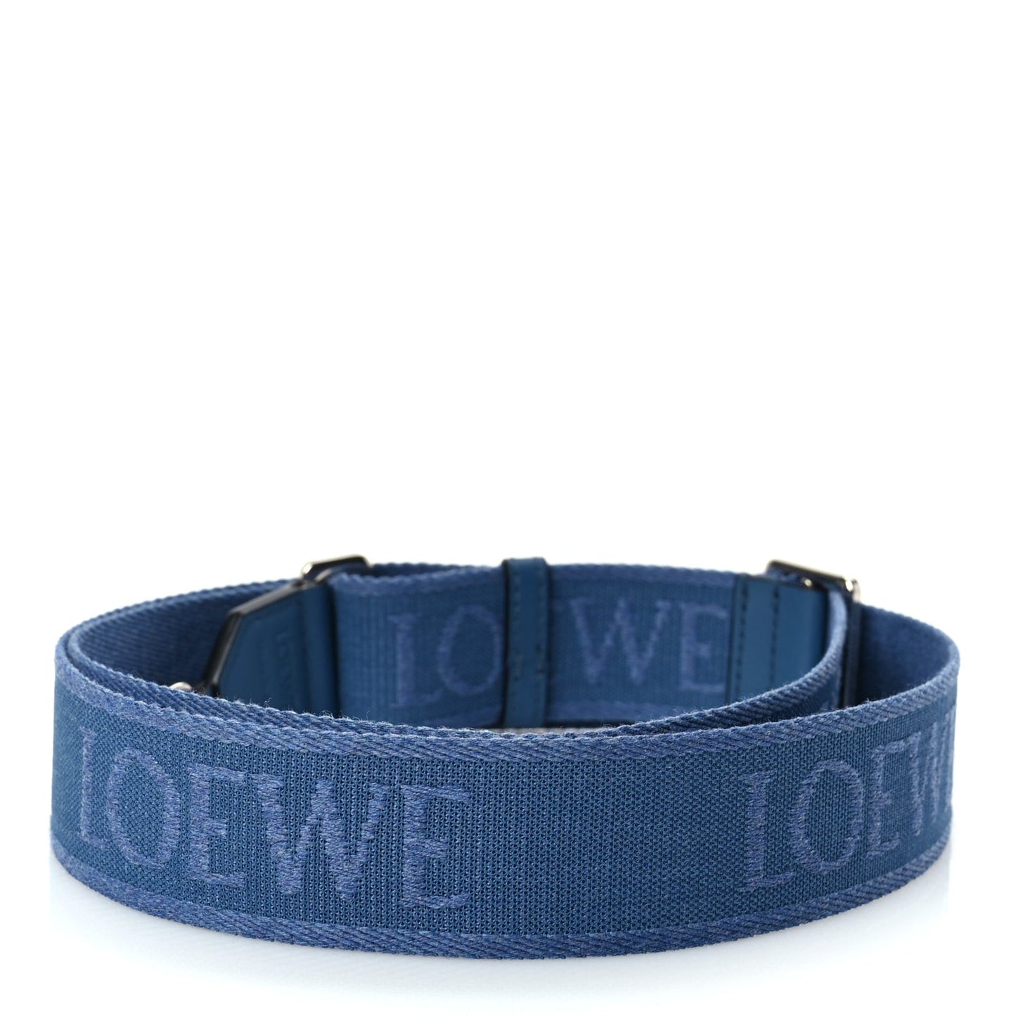 Calfskin Anagram Strap Blue