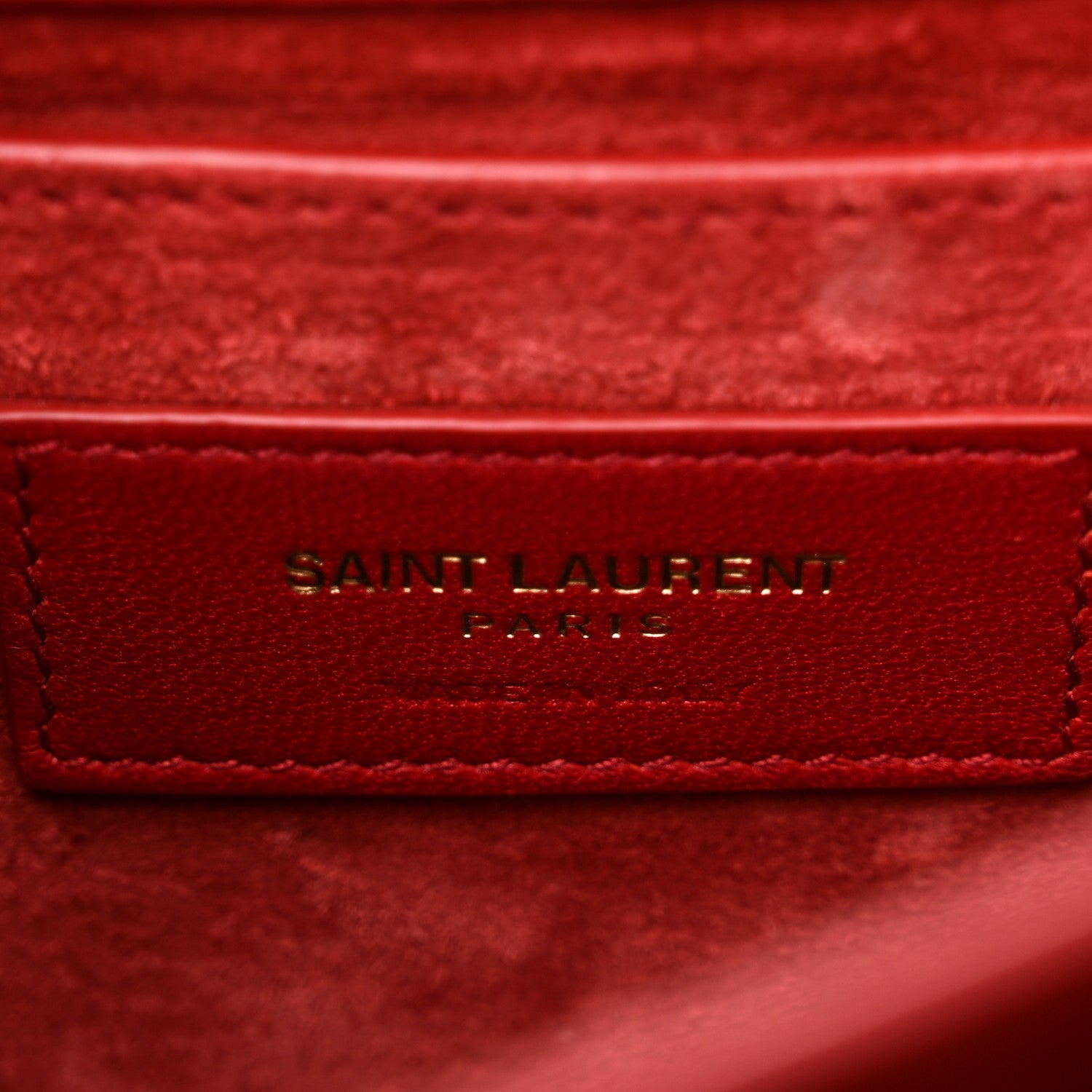 Saint Laurent Calfskin Medium Monogram Sunset Rouge Eros 6 of 7