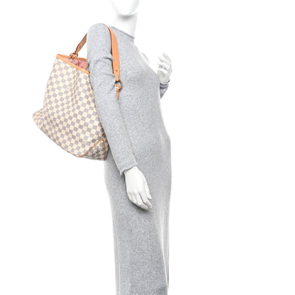 Louis Vuitton Damier Azur Delightful MM Rose Ballerine 2 of 11