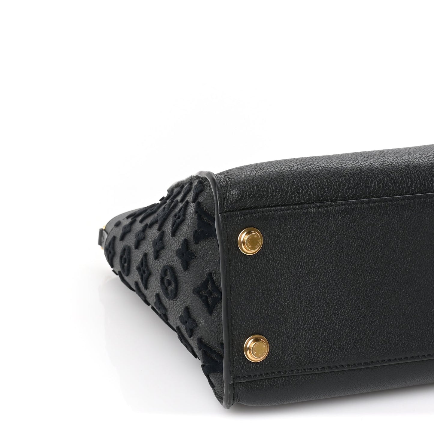 Calfskin Monogram Tufting On My Side  Black