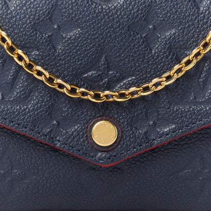 Louis Vuitton Empreinte Pochette Felicie Chain Wallet Marine Rouge 13 of 15