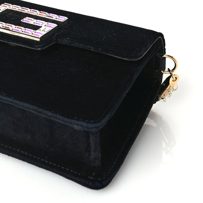 Gucci Velvet Crystal Square G Shoulder Bag  Black 9 of 9