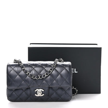 Chanel Iridescent Calfskin Quilted Mini Rectangular Flap Charcoal 11 of 11