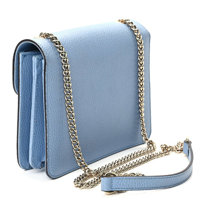Gucci Dollar Calfskin Small Interlocking G Shoulder Bag Mineral Blue 2 of 11