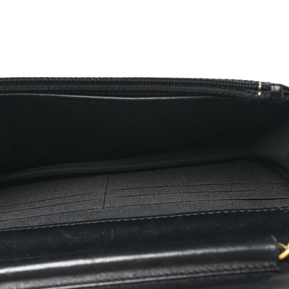 Chanel Lambskin Chevron Boy Wallet On Chain WOC Black 5 of 10