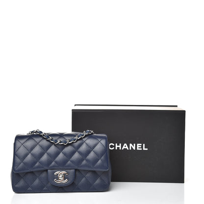 Chanel Caviar Quilted Mini Rectangular Flap Navy 11 of 11