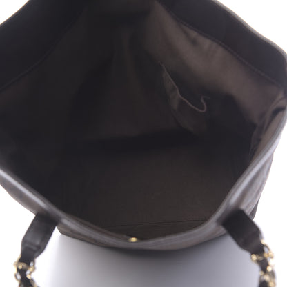 Gucci Nylon Monogram Chain Bucket Tote Brown 5 of 10