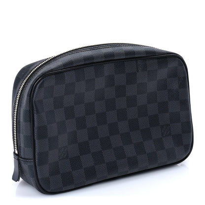 Louis Vuitton Damier Cobalt Toilet Pouch GM Black 3 of 7