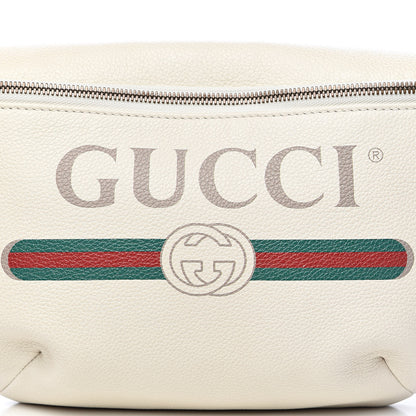 Gucci Grained Calfskin Logo Belt Bag White 10 of 10