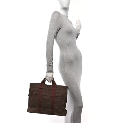 Hermes Canvas Herline MM Tote Brown 2 of 11