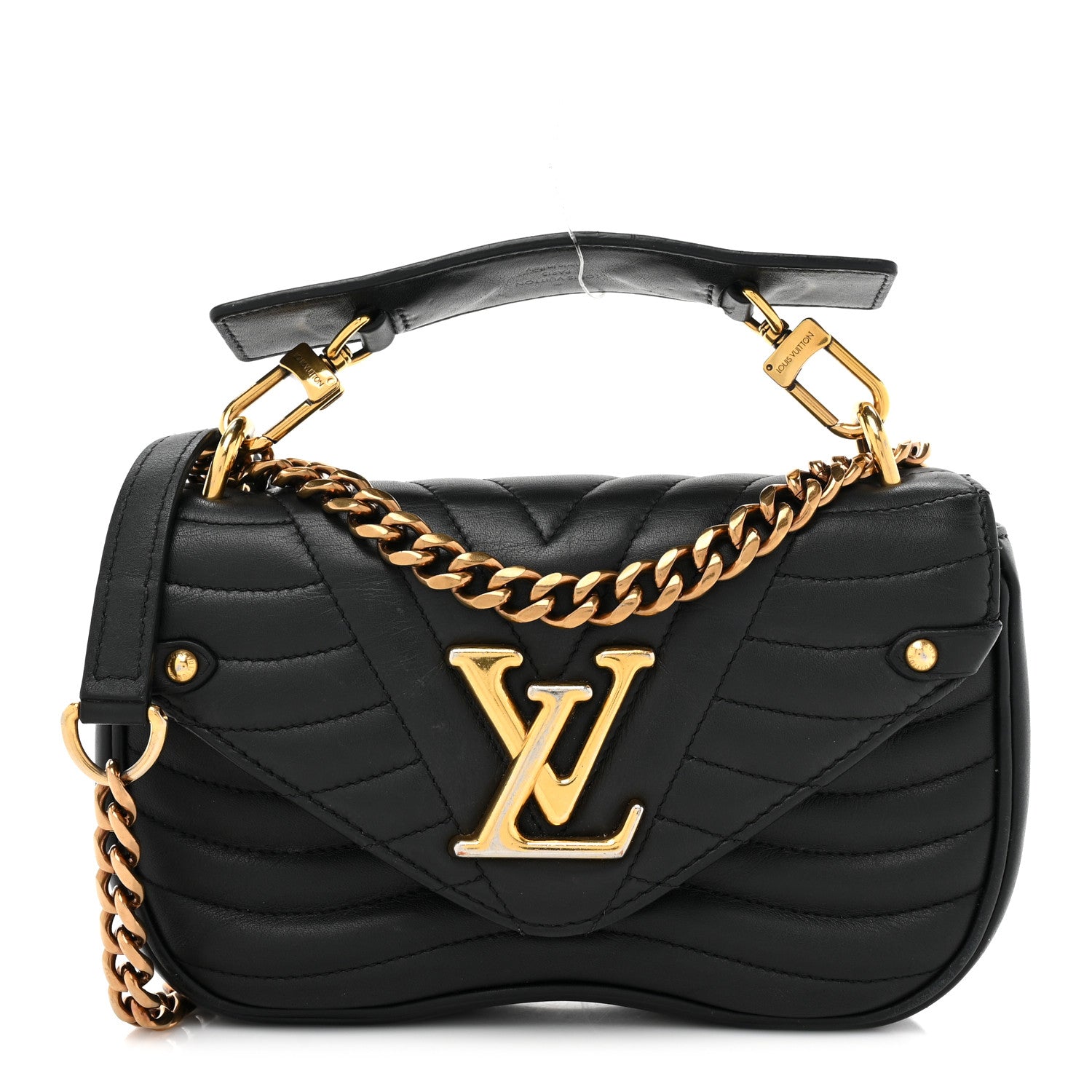 Louis Vuitton Calfskin New Wave Chain MM Black 1 of 16