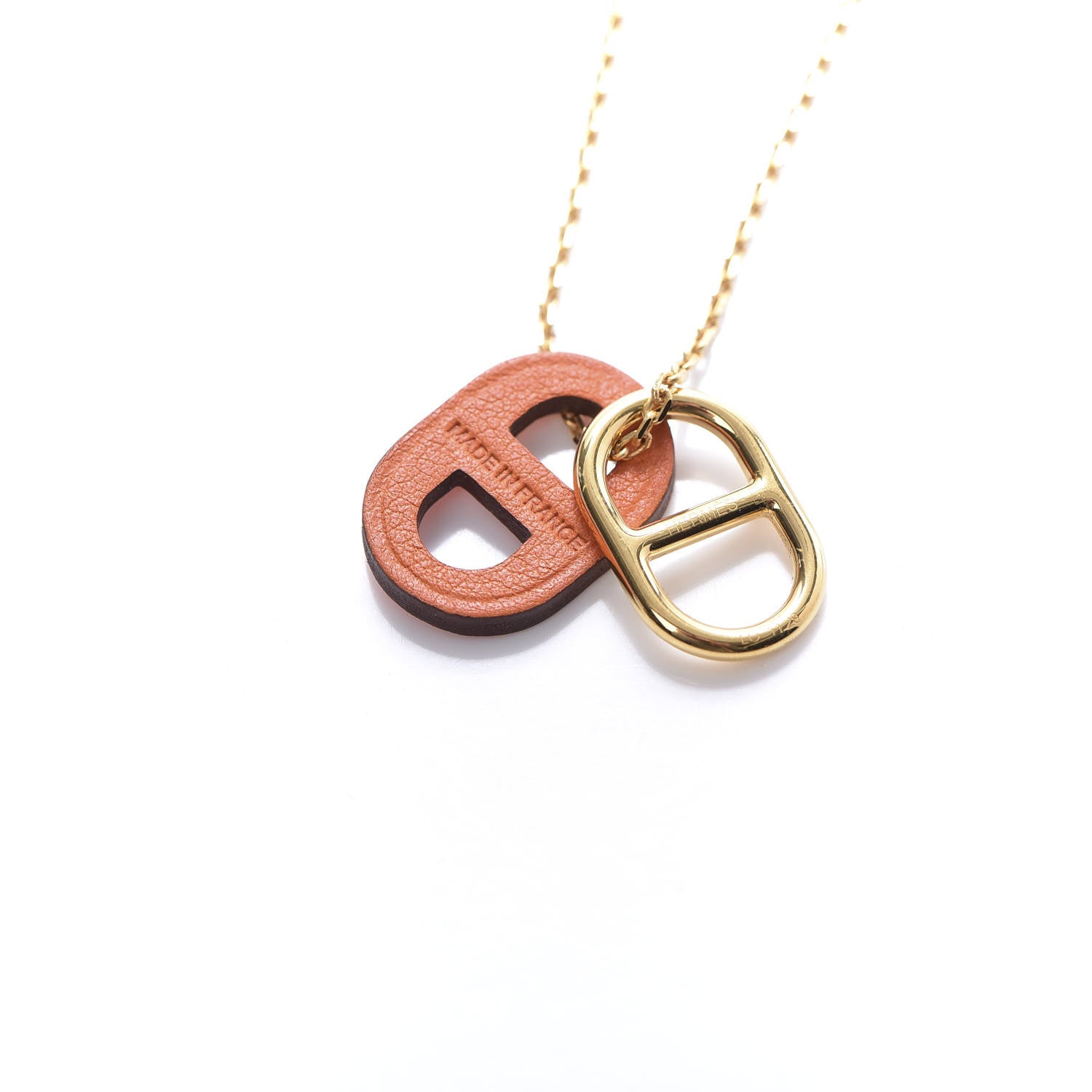 Hermes Swift O'Maillon Pendant Necklace Orange 6 of 7