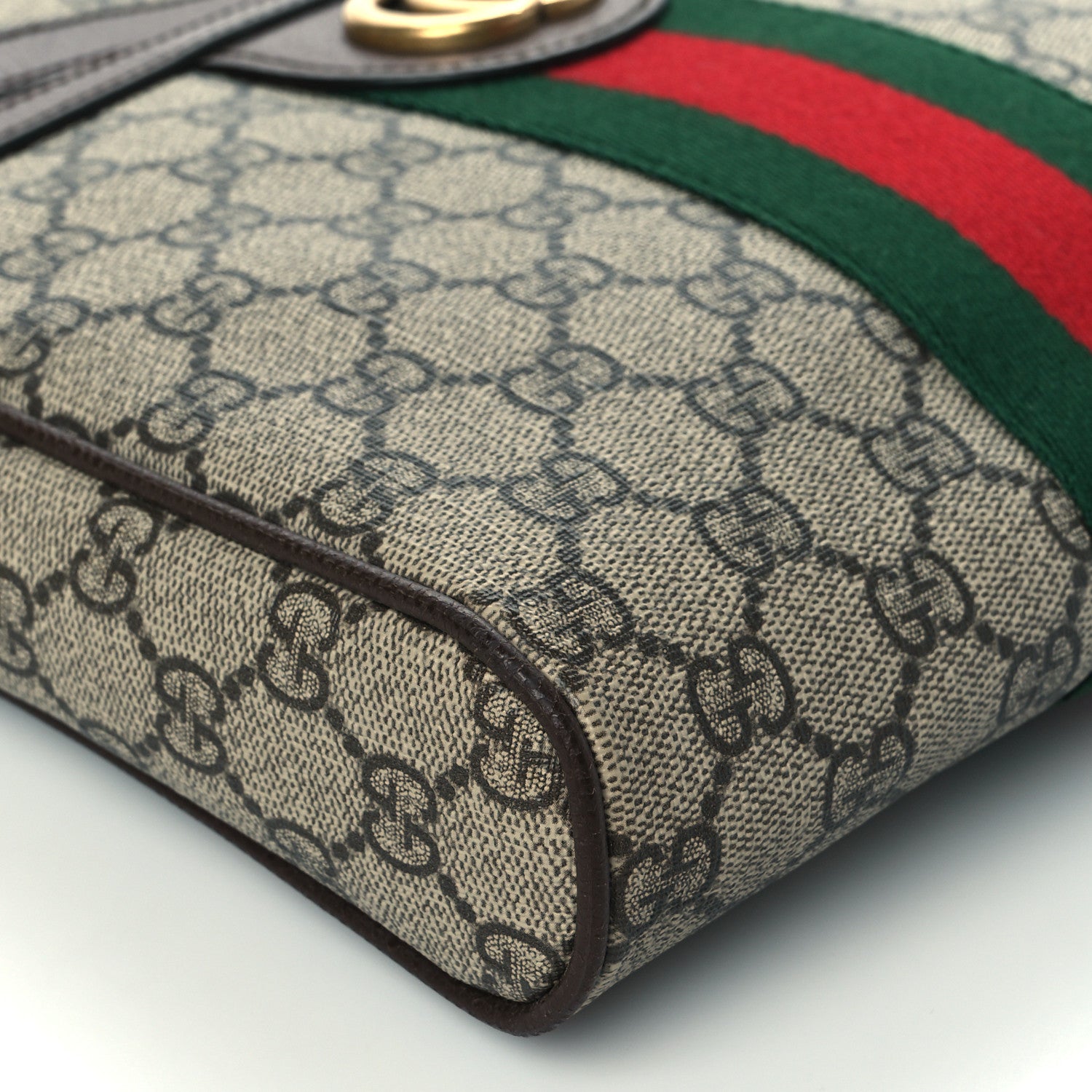 Gucci GG Supreme Monogram Web Small Ophidia Messenger Bag Brown 10 of 11