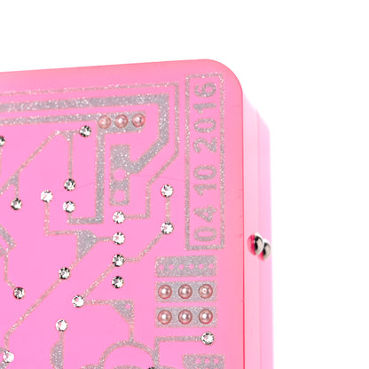 Chanel Plexiglass Strass Motherboard Minaudiere Clutch Pink 8 of 8