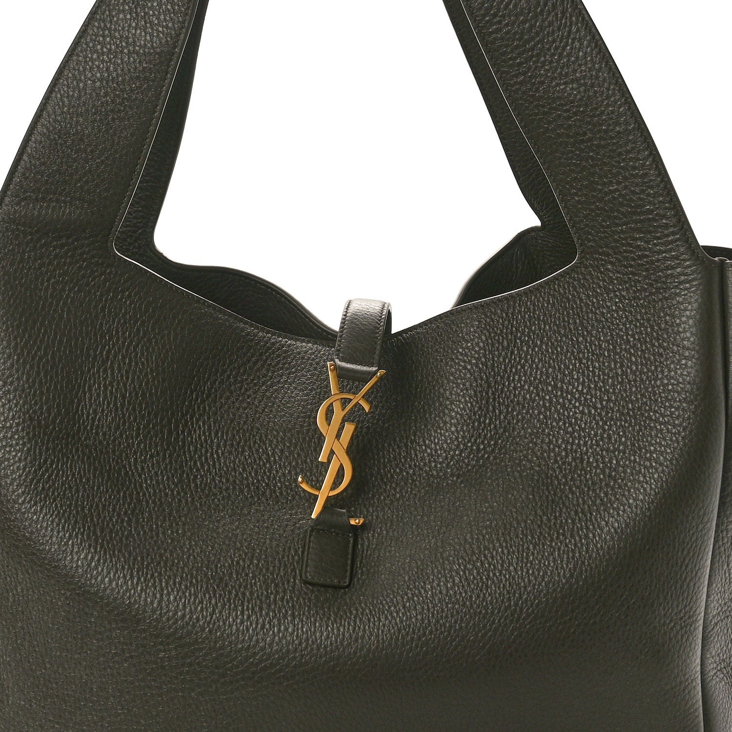 Saint Laurent Grained Deerskin Bea Tote Musk 7 of 9