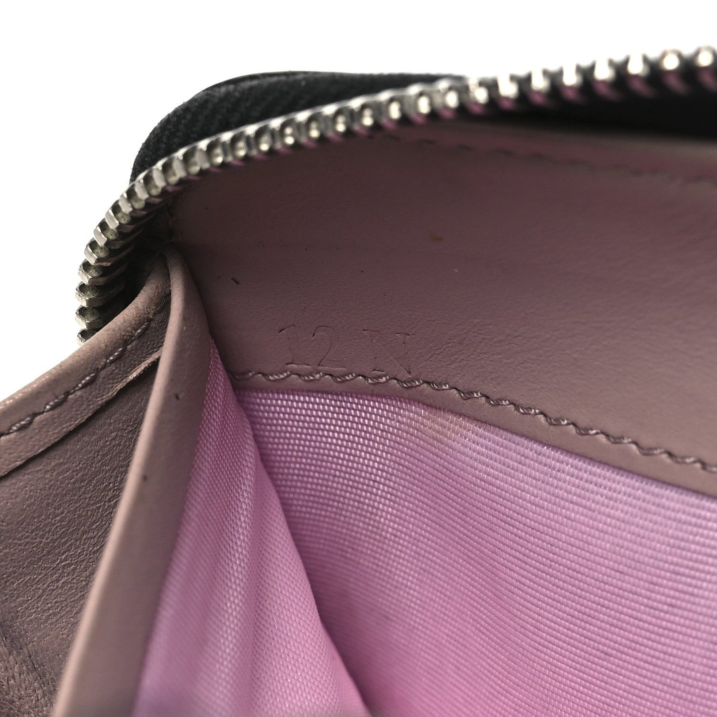 Saffiano Metal Zip Around Wallet Black