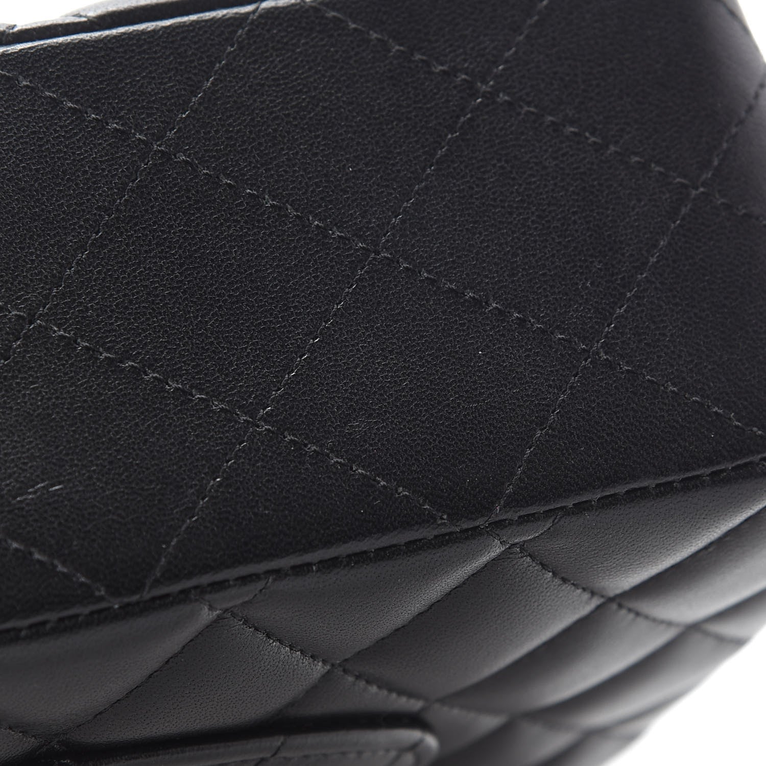 Chanel Lambskin Quilted Medium Double Flap Black 11 of 12