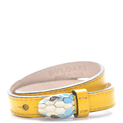 Bulgari Calfskin Serpenti Forever Double Coil Bracelet M Citrine 1 of 10