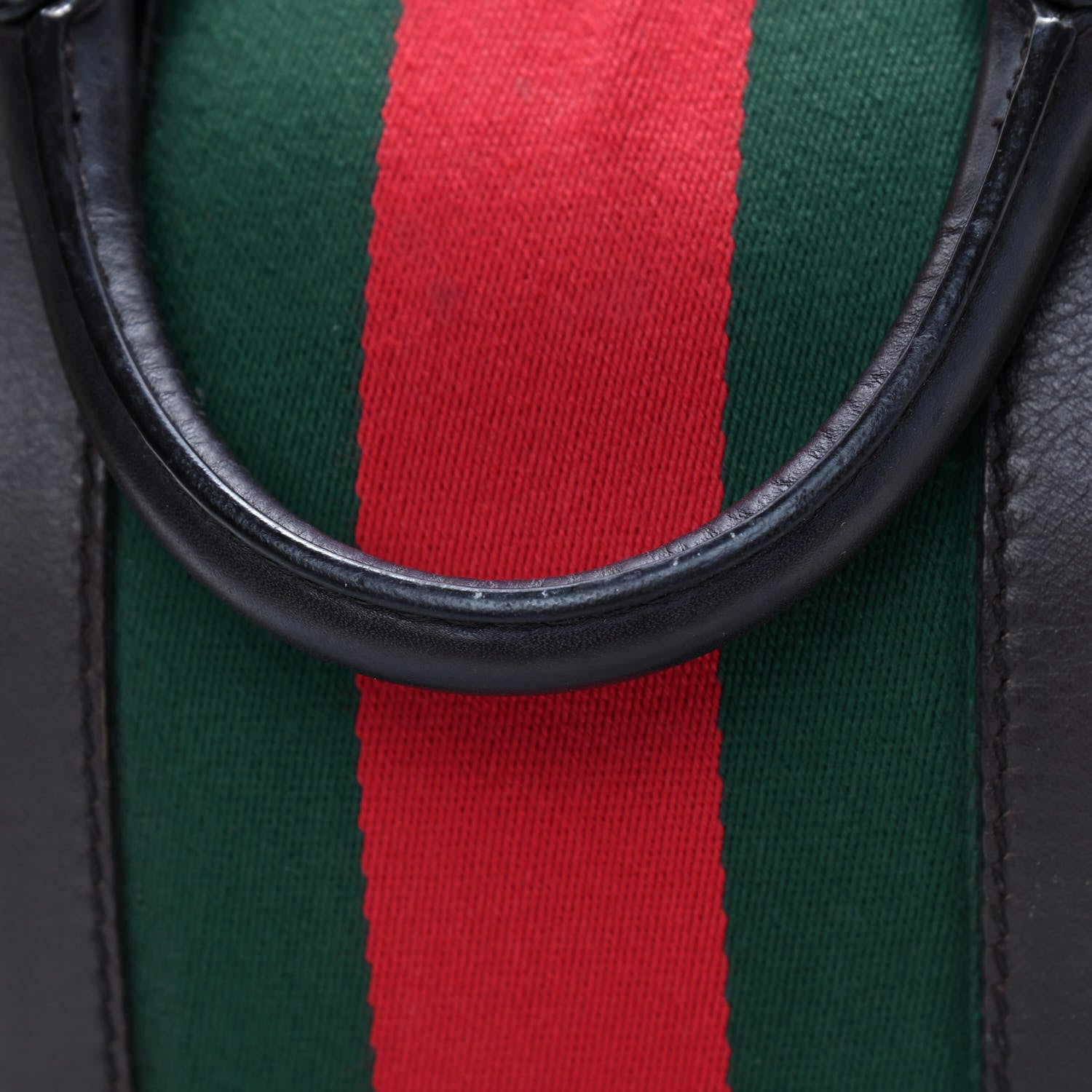 Gucci Monogram Vintage Web Medium Boston Dark Brown 24 of 26