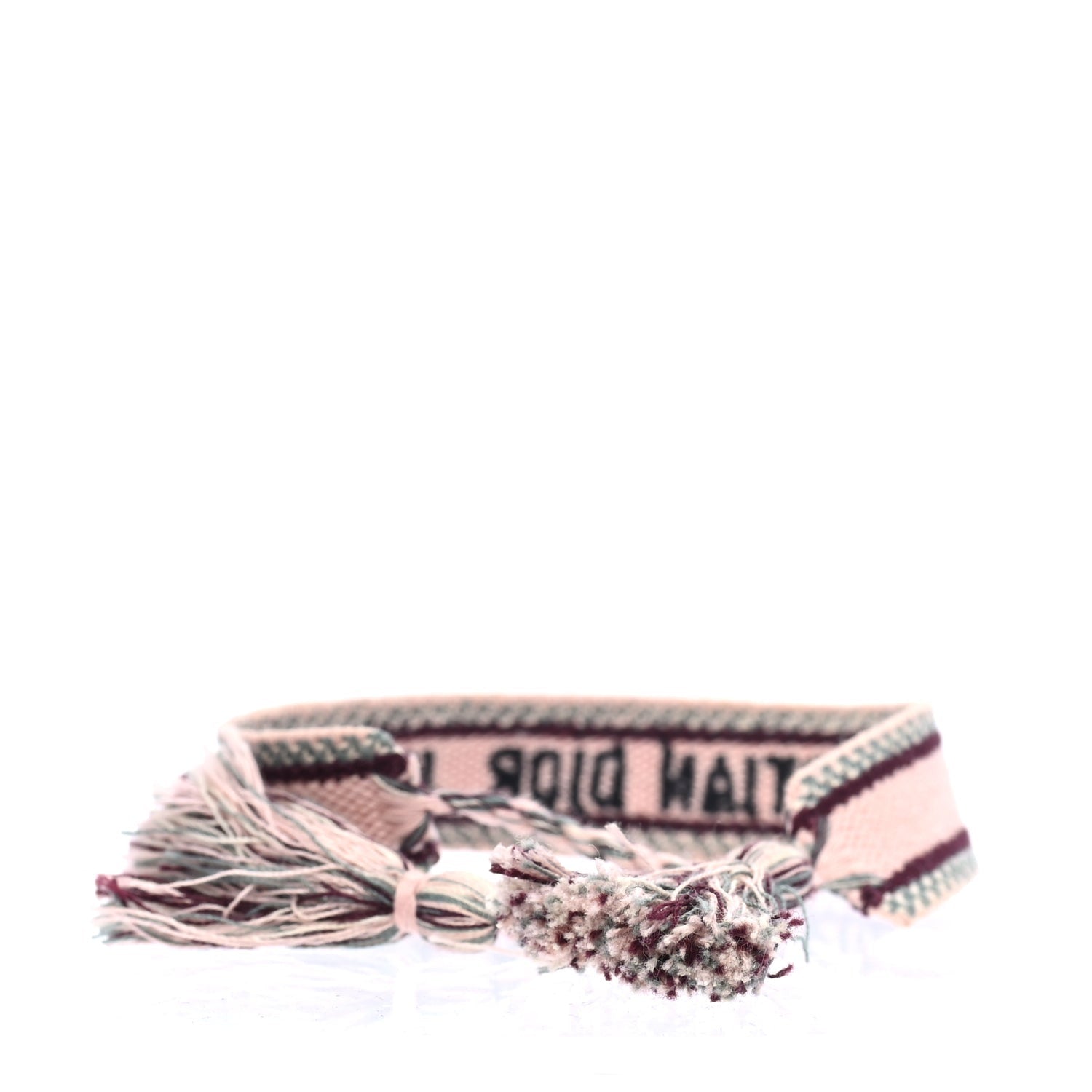 Christian Dior Woven Cotton J'Adior Friendship Bracelet Set Gold Pink 4 of 4