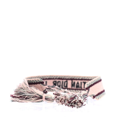 Christian Dior Woven Cotton J'Adior Friendship Bracelet Set Gold Pink 4 of 4