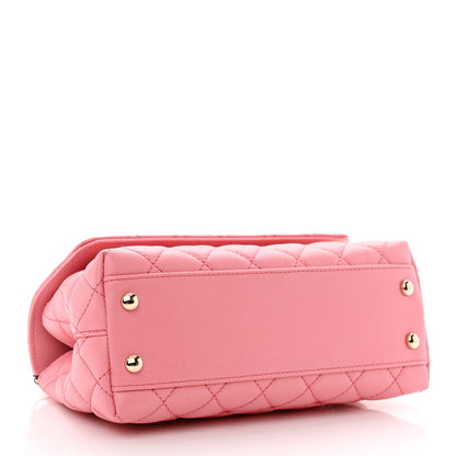 Chanel Caviar Quilted Mini Coco Chain Handle Flap Pink 4 of 11