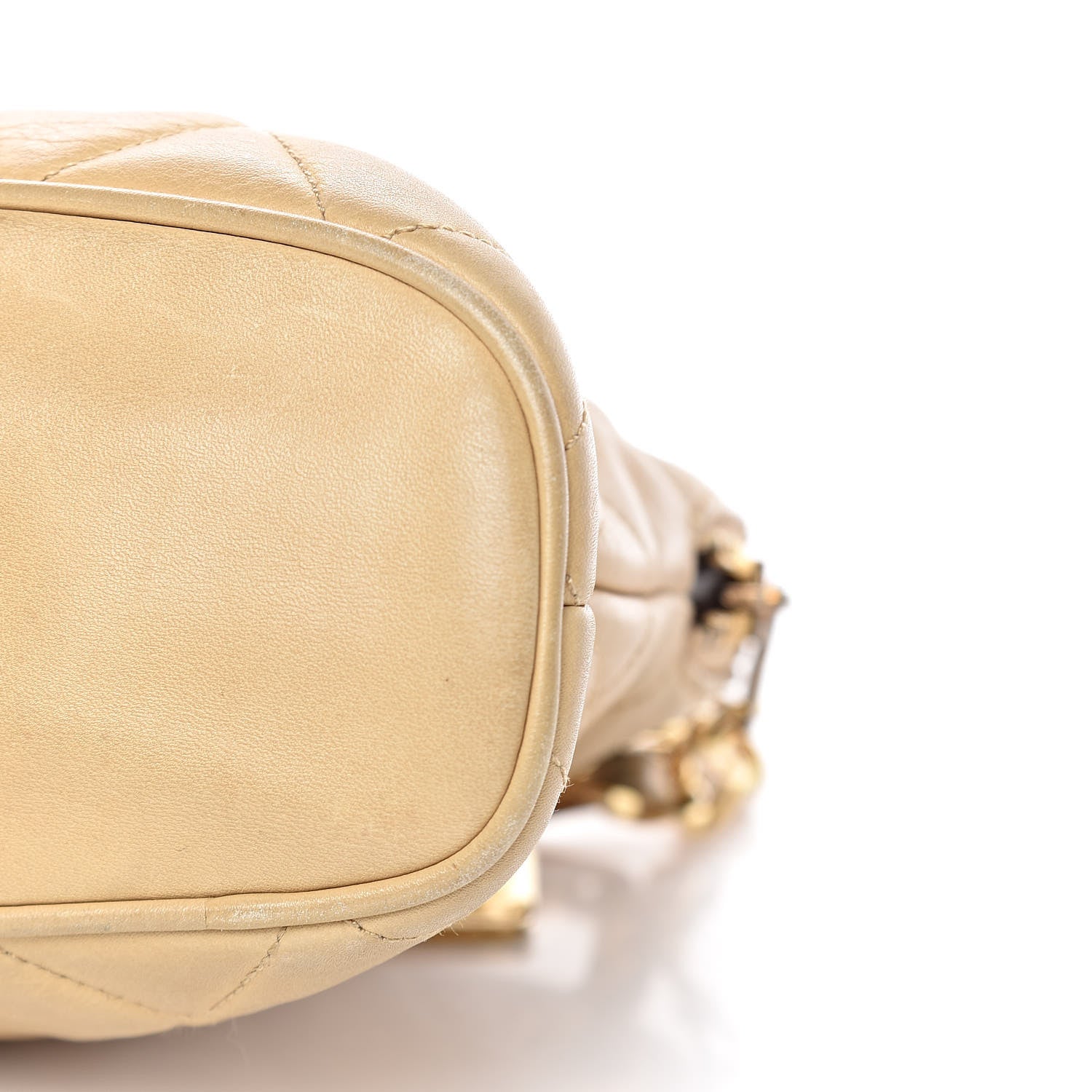 Chanel Lambskin Quilted Shoulder Bag Beige 12 of 17