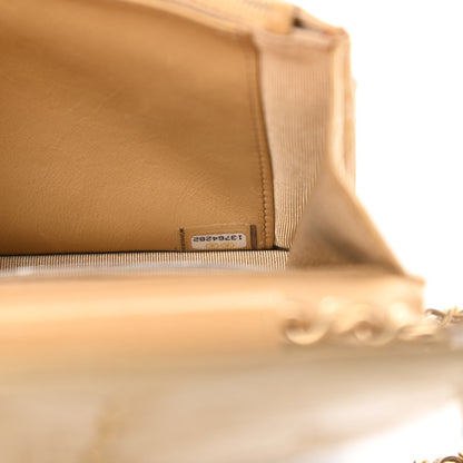 Chanel Metallic Patent Quilted Wallet On Chain WOC Gold 8 of 16