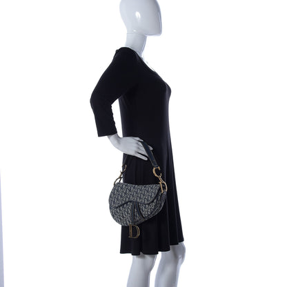 Christian Dior Monogram Saddle Bag Blue 2 of 9