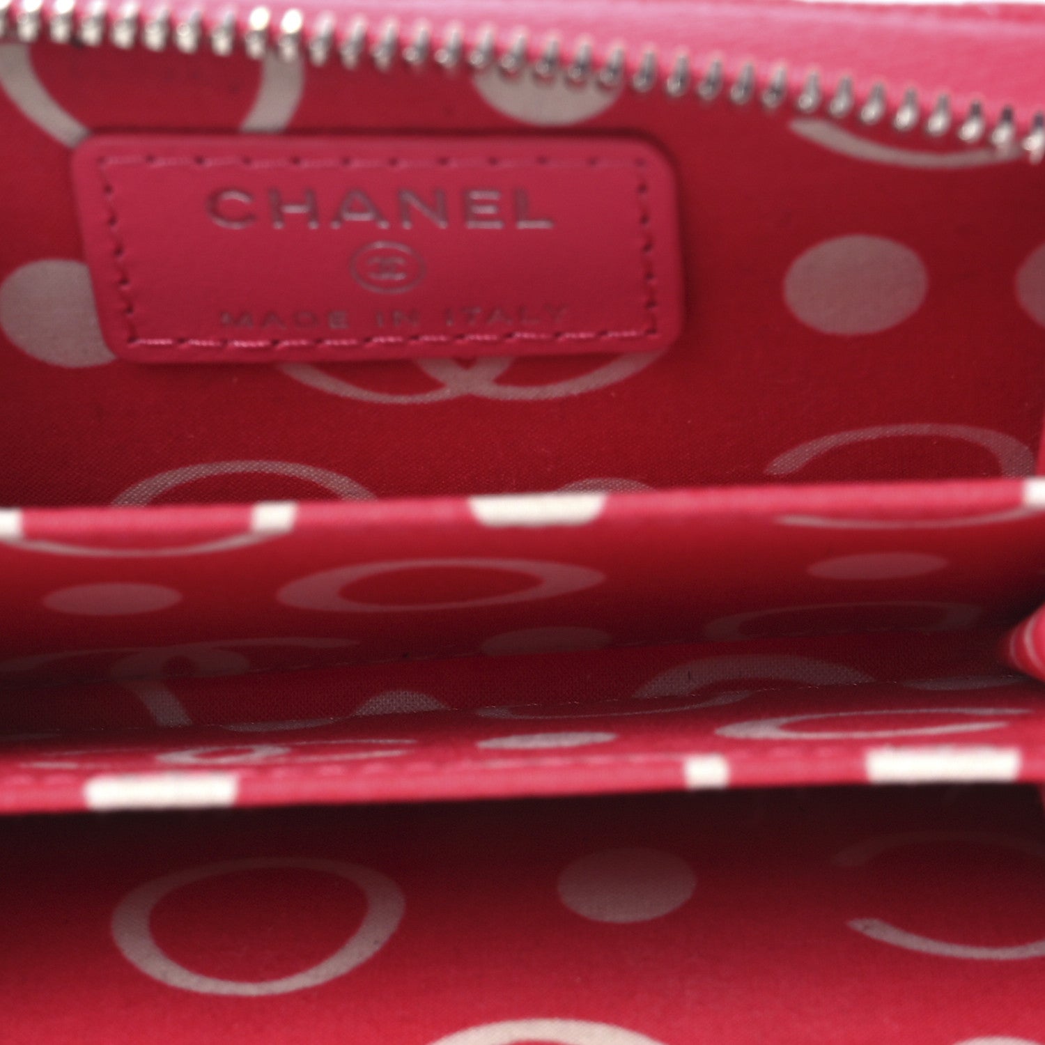 Chanel Caviar Quilted Coco Chanel CC Zip Coin Purse Fuchsia 5 of 9