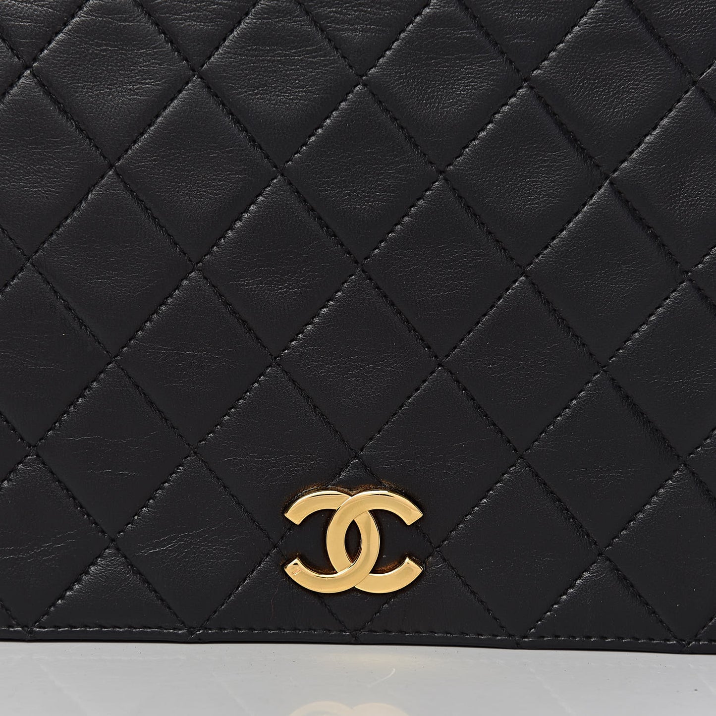 Lambskin Quilted Small Single Flap Bag Black