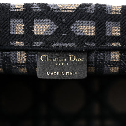 Christian Dior Canvas Macrocannage Embroidered Medium Book Tote Beige Blue 6 of 11