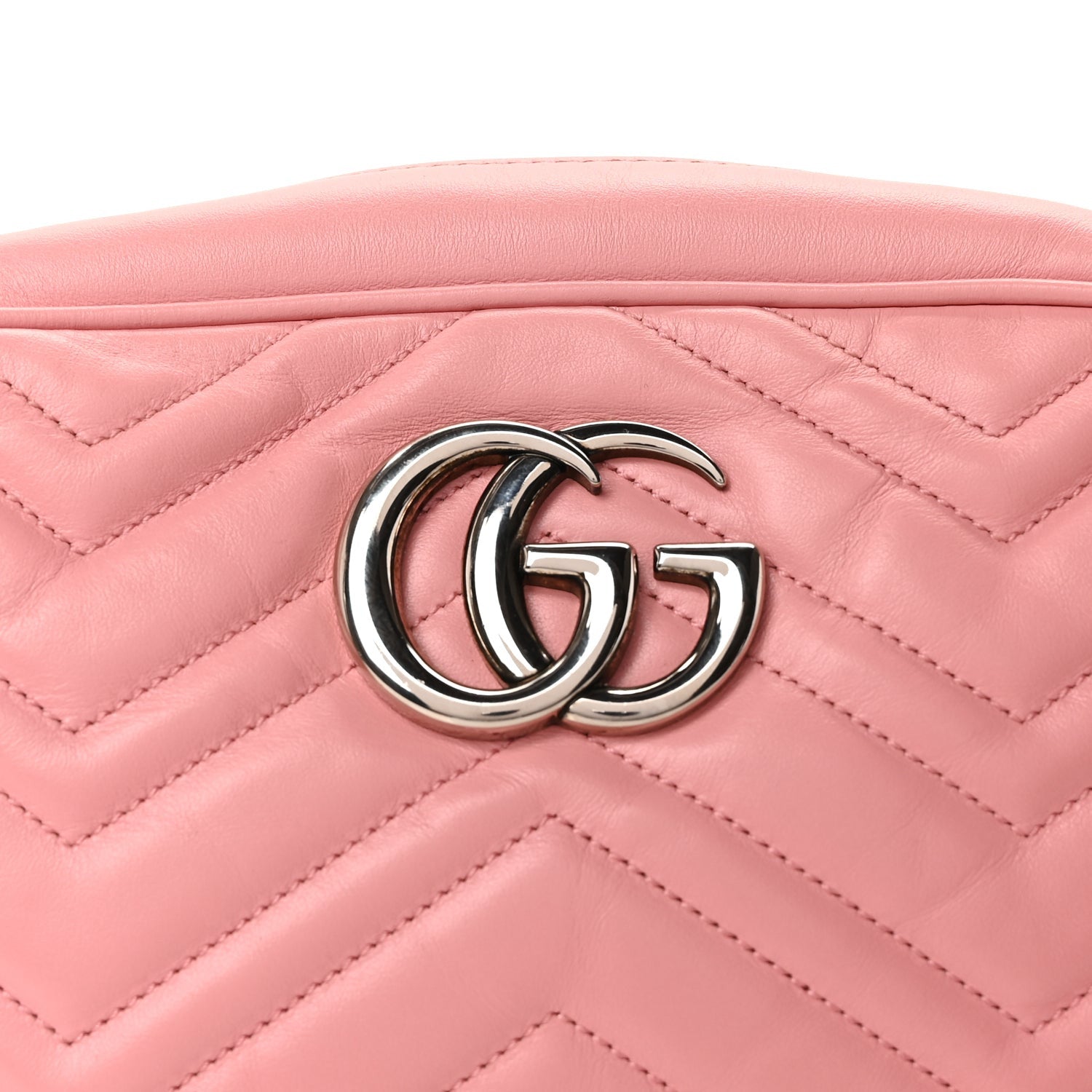 Gucci Calfskin Matelasse Small GG Marmont Chain Shoulder Bag Wild Rose 6 of 8