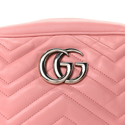 Gucci Calfskin Matelasse Small GG Marmont Chain Shoulder Bag Wild Rose 6 of 8