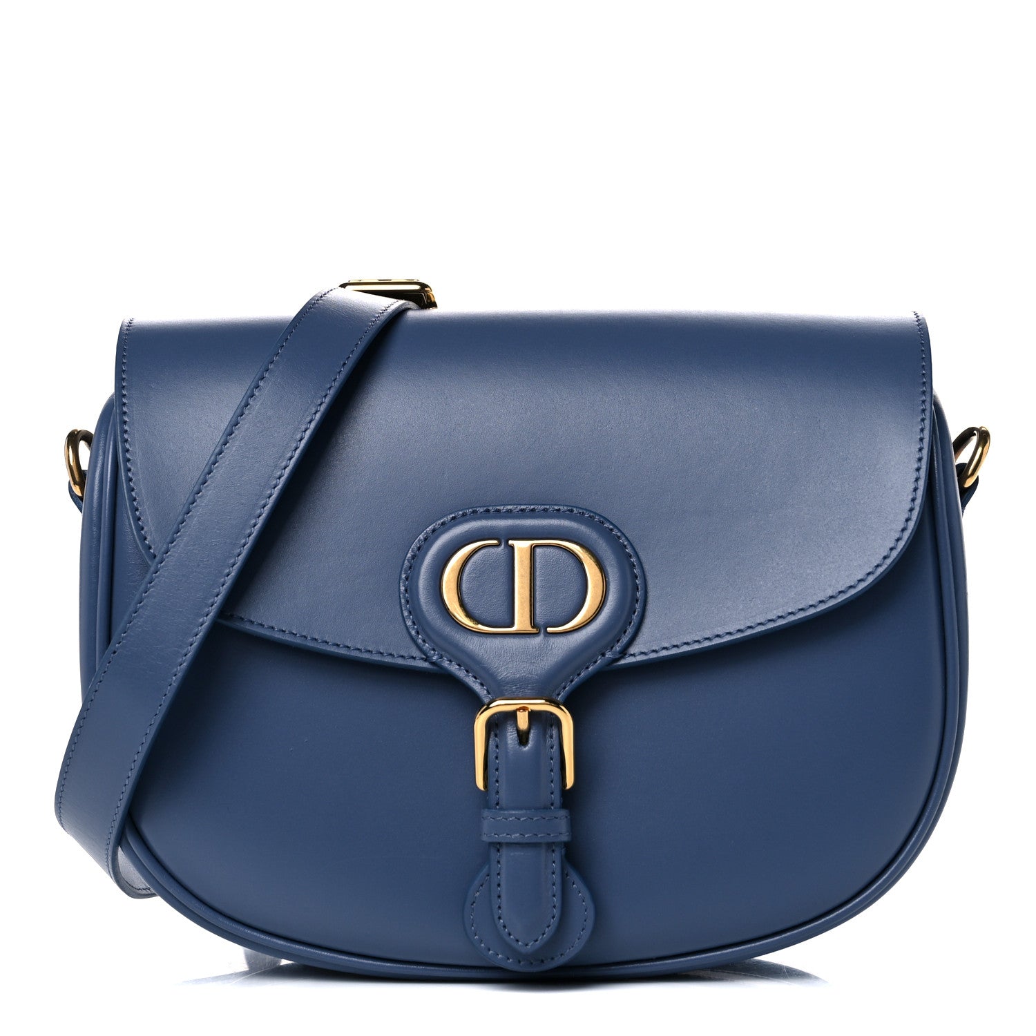 Christian Dior Box Calfskin Medium Bobby Flap Denim Blue 1 of 13