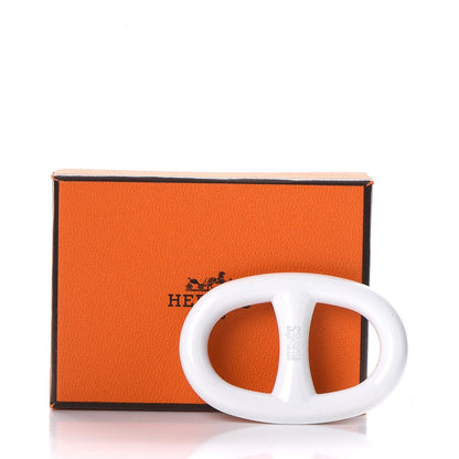 Hermes Lacquer Chaine D Ancre Scarf Ring White 4 of 4